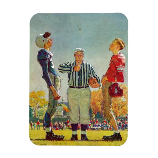 Magnet Flexible Coin Toss by Norman Rockwell (Vertical)