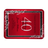 Magnet Flexible Coins décoratifs Ruby & Black Anniversaire (Horizontal)