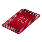 Magnet Flexible Coins décoratifs Ruby & Black Anniversaire (Côté Gauche)