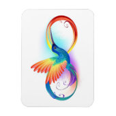 Magnet Flexible Colibri arc-en-ciel avec symbole Infinity (Vertical)