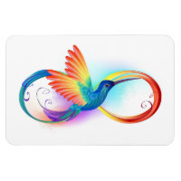 Colibri arc-en-ciel avec symbole Infinity