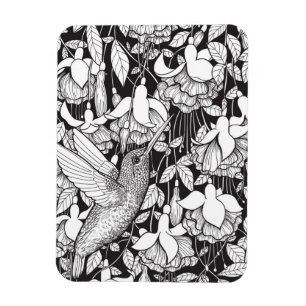 Magnet Flexible Colibri et fuchsia