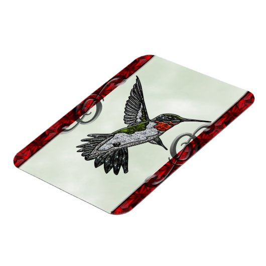 Magnet Flexible Colibri Ruby Throsé (Côté Gauche)