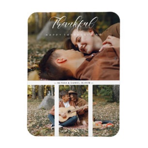 Magnet Flexible Collage 2 Photos de Couple Happy Thanksgiving