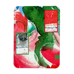 Magnet Flexible collage d'art abstrait, médias mélangés et