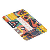 Magnet Flexible Collage d'art symbolique africain (Côté Droit)