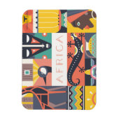 Magnet Flexible Collage d'art symbolique africain (Vertical)