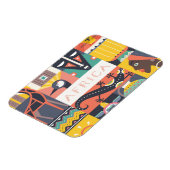 Magnet Flexible Collage d'art symbolique africain (Côté Gauche)