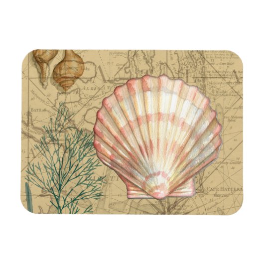 Magnet Flexible Collage de la carte côtière (Horizontal)