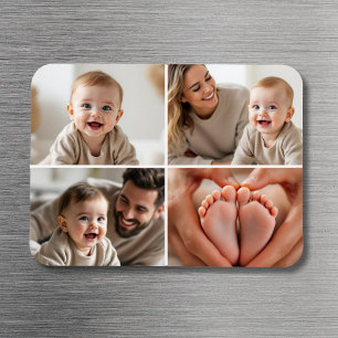 Magnet Flexible Collage de photos de bébé Instagram carré