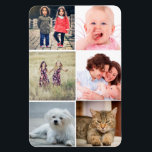 Magnet Flexible Collage de photos de famille<br><div class="desc">Collage de photos de famille fait de six photos carrés. Remplacez facilement le modèle par vos propres photos mémorables. Des photos de famille,  d'animaux de compagnie et d'amis font un cadeau élégant à Noël,  à l'heure du réchauffement de la maison,  à l'occasion d'anniversaires ou de souvenirs pour grand-mère.</div>