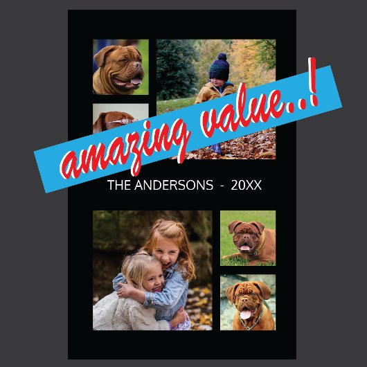 Magnet Flexible Collage de photos de famille s'amuser Fab Monogram