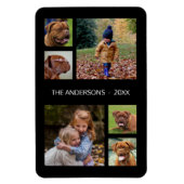 Magnet Flexible Collage de photos de famille s'amuser Fab Monogram (Vertical)