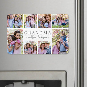 Magnet Flexible Collage de photos de grand-mère simple