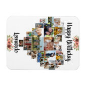 Magnet Flexible Collage de photos du coeur Script personnalisé Ann (Horizontal)