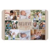Magnet Flexible Collage de photos familiales et citation joyeuse B (Horizontal)