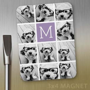 Magnet Flexible Collage de photos Instagram à monogramme personnal