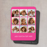 Magnet Flexible Collage de photos Instagram avec 9 photos carrés<br><div class="desc">Utilisez vos photos sans cadres sur celle-ci ! Ajoutez vos photos et instantanés préférés à cette bande pour un garde-mémoire amusant. Une façon artistique d'afficher vos meilleures photos de partage.</div>