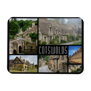 Magnet Flexible Collage de villes des Cotswolds photo de voyage