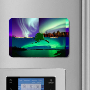 Magnet Flexible Collage des aurores boréales de l'Alaska
