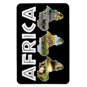 Magnet Flexible Collage du trio du continent africain (Vertical)