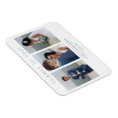 Magnet Flexible Collage moderne 3 Photos Mariage Script minimalist (Côté Droit)