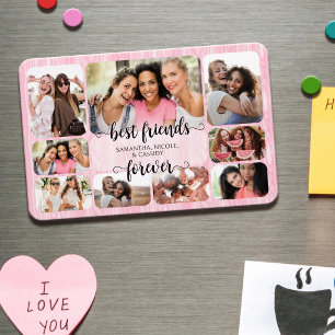Magnet Flexible Collage photo d'amitié entre filles Meilleures ami
