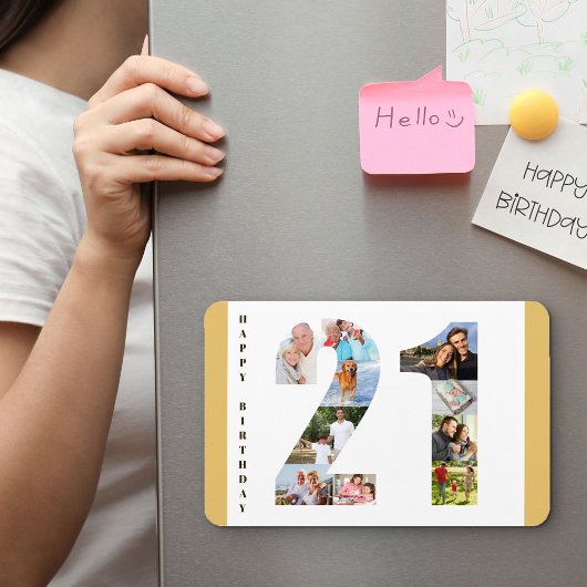 Magnet Flexible Collage photo dans le numéro 21 Joyeux 21e anniver
