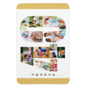 Magnet Flexible Collage photo dans le numéro 40 - 40e anniversaire (Vertical)