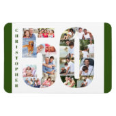 Magnet Flexible Collage photo dans le numéro 50 - 50e anniversaire (Horizontal)