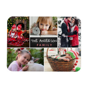 Magnet Flexible Collage photo de famille personnalisée