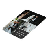 Magnet Flexible Collage photo de mariage élégant avec des noms per (Côté Gauche)