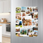 Magnet Flexible Collage photo du album photo moderne<br><div class="desc">Créez votre propre magnet de collage photo moderne avec 21 de vos photos préférées dans un design de style scrapbook en vogue. Ajoutez votre propre texte personnalisé pour toute occasion.</div>