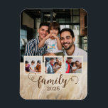 Magnet Flexible Collage photo famille 4<br><div class="desc">Famille 4 Fête des pères photo Cadeau Deux papas</div>