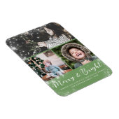 Magnet Flexible Collage photo Joyeux et brillant Script superposit (Côté Droit)