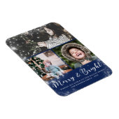 Magnet Flexible Collage photo Joyeux et brillant Script superposit (Côté Droit)