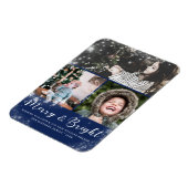 Magnet Flexible Collage photo Joyeux et brillant Script superposit (Côté Gauche)