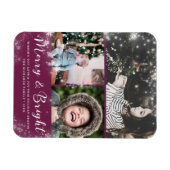 Magnet Flexible Collage photo Joyeux et brillant Script superposit (Horizontal)