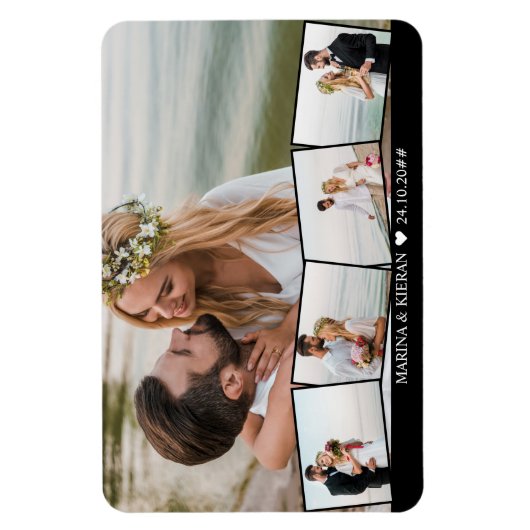 Magnet Flexible Collage photo mariage Zigzag (Vertical)