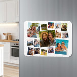 Magnet Flexible Collage photo moderne 15<br><div class="desc">Créez votre propre aimant photo collage personnalisé. Ajoutez 15 de vos photos préférées et arrière - plan couleur personnalisé dans ce design modèle moderne.</div>