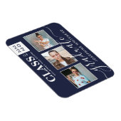 Magnet Flexible Collage photo moderne Graduation Navy Blue 2022 (Côté Droit)