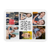 Magnet Flexible Collage photo moderne | Meilleur papa (Horizontal)