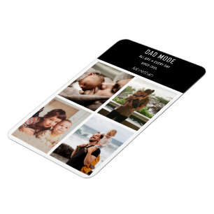 Magnet Flexible Collage photo moderne mode papa personnalisé