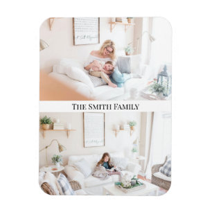 Magnet Flexible Collage Photo Moderne pour 2 Familles Créez Votr