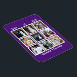 Magnet Flexible Collage photo personnalisé moderne pour anniversai<br><div class="desc">Collage photo personnalisé moderne pour anniversaire de mariage. Personnalisez ce cadeau d'anniversaire pour lui,  cadeau de mariage,  cadeau de collage d'anniversaire,  cadeau de collage personnalisé,  cadeau de photo de mariage personnalisé avec 9 photos,  dates du jour du mariage et nom des couples.</div>