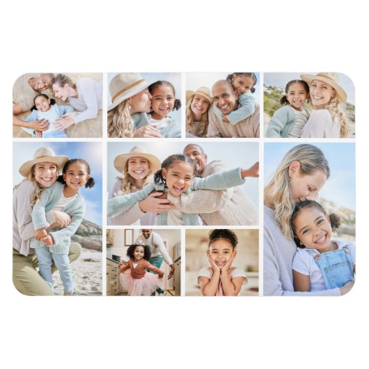 Magnet Flexible Collage photo simple personnalisé (Horizontal)