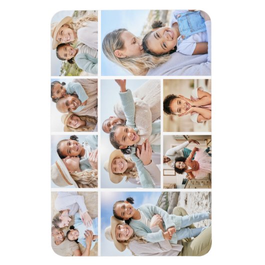 Magnet Flexible Collage photo simple personnalisé (Vertical)