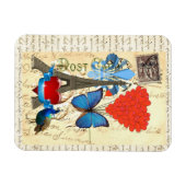 Magnet Flexible Collage romantique Paris (Horizontal)