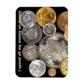 Magnet Flexible Collecte de pièces : Je dépense tout mon argent en (Vertical)