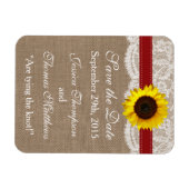 Magnet Flexible Collection de Mariages de tournesol rustique - Rou (Horizontal)
